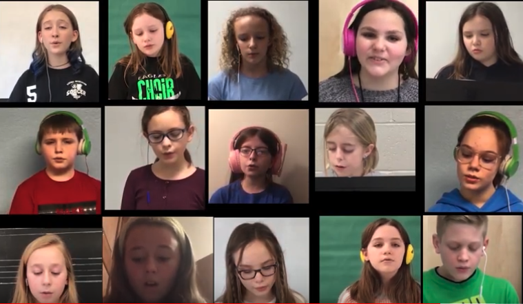 image of virtual choir - all students
