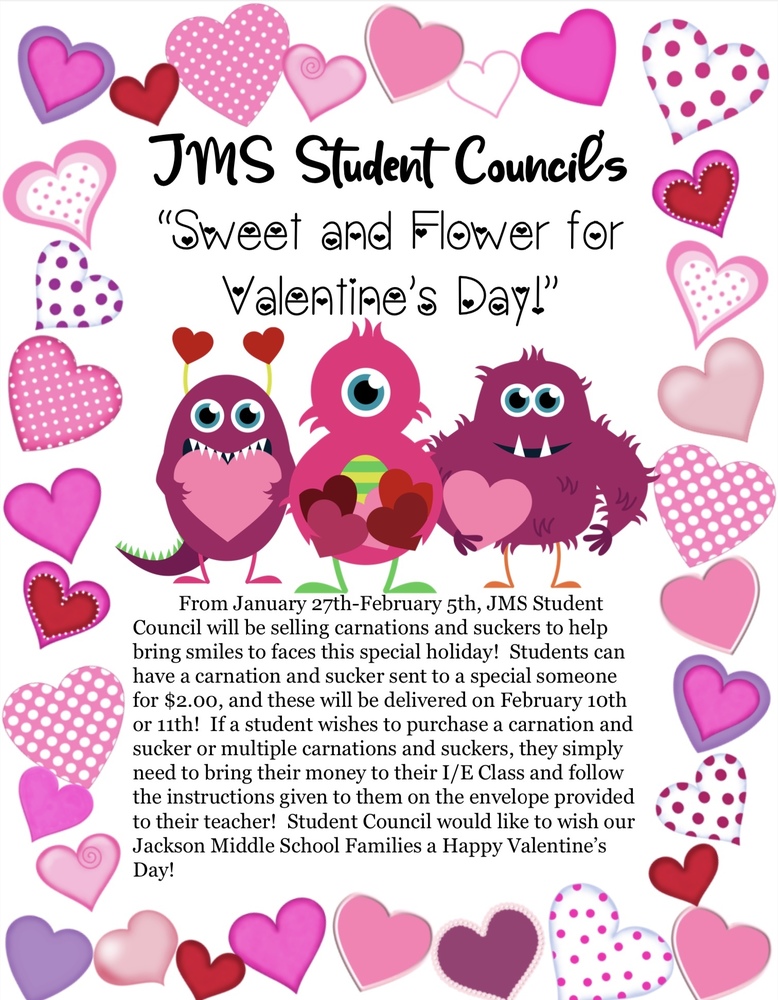 JMS Student Council's "Sweet and Flower for Valentine's Day!"